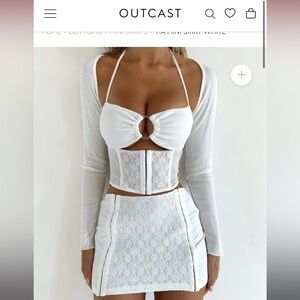 Outcast White Mini Skirt
